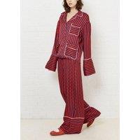 Red&Navy Oversized Stripe Pyjama Shirt