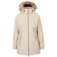 Trespass Women's Celebrity Insulated Longer Length Parka Jacket in Light Oak | Size: XS