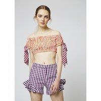 Gingham Cotton Frill Shorts