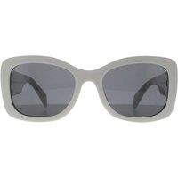 Prada Women's Oval Talc Dark Grey PRA08S in White