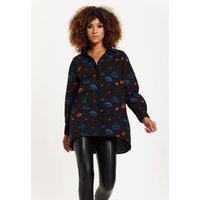 House of Holland Women's EMBROIDERED SHIRT IN BLACK | Size: 10