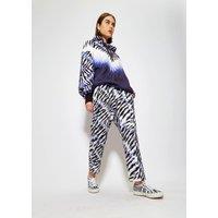 House of Holland Women's Purple&White Tie Dye Zebra Print Jogger | Size: Small