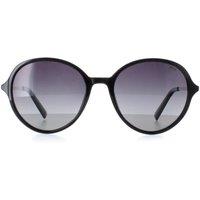 INVU Women's Round Black Gold Grey Polarized B2135