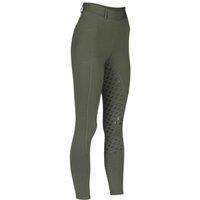 Aubrion Women's Albany Horse Riding Tights in Green | Size: XS