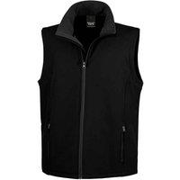 Result Men's Core Printable Soft Shell Bodywarmer in Black | Size: 3XL