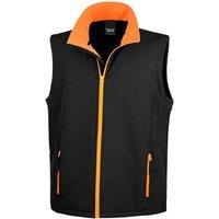 Result Men's Core Printable Soft Shell Bodywarmer in Jet Black | Size: Large