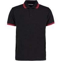 Kustom Kit Men's Tipped Classic Polo Shirt in True Black | Size: 2XL
