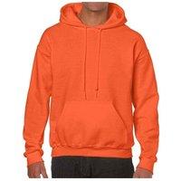 Gildan Men's Heavy Blend Hoodie in Orange | Size: Large