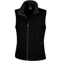 Result Women's Core Printable Soft Shell Bodywarmer in True Black | Size: 2XL
