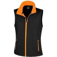 Result Women's Core Printable Soft Shell Bodywarmer in Black | Size: Large