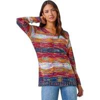 Roman Women's Mixed Yarn Pocket Detail Jumper | Size: 20