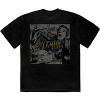 DC Comics Batman Mural Logo T-Shirt in Black | Size: Small