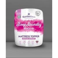 Slumberdown Sleep Soundly Rebound Mattress Topper in White | Size: Single
