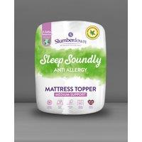 Slumberdown Sleep Soundly Anti Allergy Mattress Topper in White | Size: Single