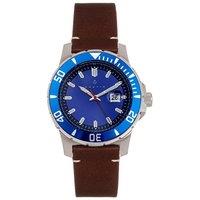 Dive Pro 200 Leather-Band Watch with Date