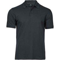 TEE JAYS Men's Luxury Stretch Pique Polo Shirt in Dark Grey | Size: 3XL