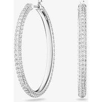 Swarovski Women's Stone Crystal Hoop Earrings 5389432 in Silver