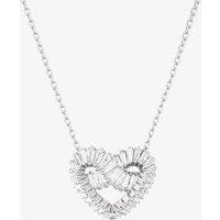 Swarovski Women's Matrix Mixed Cut Heart Necklace 5647924 in Silver | Size: Adjustable