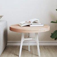 Berkfield Home Table Top 50x4 cm Round Solid Wood Beech in Brown | Size: 50x4 cm