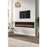 Living and Home 80 Inch Electric Fireplace with Remote 12 Flame Colours 1800W in Black