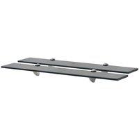 Berkfield Home Floating Shelves 2 pcs Glass 70x10 cm 8 mm in Black