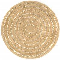 Berkfield Home Handmade Rug Braided Jute 210 cm in Brown | Size: 100 cm diameter