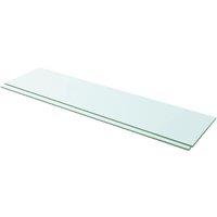 Berkfield Home Shelves 2 pcs Panel Glass Clear 100x25 cm