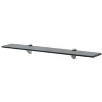 Berkfield Home Floating Shelf Glass 70x10 cm 8 mm in Black