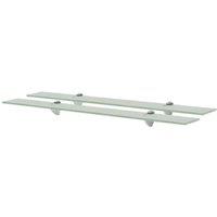 Berkfield Home Floating Shelves 2 pcs Glass 80x20 cm 8 mm in Clear