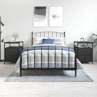 Berkfield Home Bedside Cabinets 2 pcs Black 44x45x60 cm Engineered Wood | Size: 44 x 45 x 60 cm