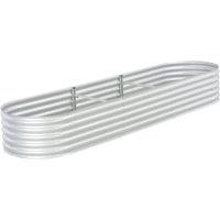 Berkfield Home Garden Raised Bed 320x80x44 cm Galvanised Steel Silver | Size: 320 x 80 x 44 cm
