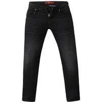 D555 Men's Benson Stretch Tapered Kingsize Jeans in Mid Grey | Size: 40L