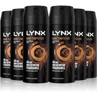 Lynx Men's 'Body Spray' Dark Temptation High Definition Deo, 6x150ml in Brown