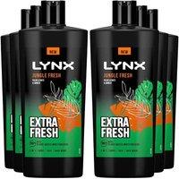 Lynx Men's 3in1 Body, Face & Hair Wash 'Shower Gel' 700ml, 6 Pack in Green