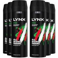 Lynx Men's XL Africa 'Body Spray' 48H Fresh Deodorant, 6x200ml in Green