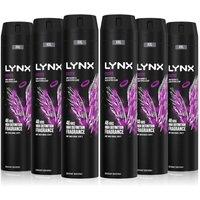 Lynx Men's XXL Excite High Definition Fragrance Body Spray Deo, 6x250ml in Purple