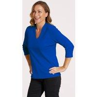 Penny Plain Women's High Back V-neck Top in Royal | Size: 22-24