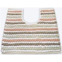 Allure Bath Fashions Striped Chunky Bobble Pedestal Mat in Pale Pink