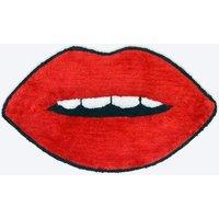 Mooky Mats Lips Shaped Bath Mat - Non-Slip Fun Bathroom Rug in Red