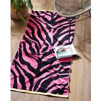 Allure Bath Fashions Jumbo Zebra Print Beach Towel 90 x 180cm - 100% Cotton in Pink