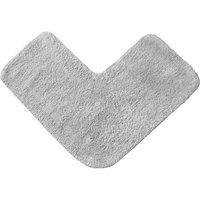 Allure Bath Fashions Corner Shower Mat 100% Cotton in Light Grey