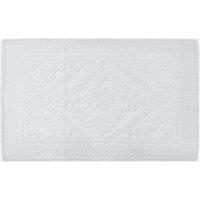 Allure Bath Fashions Country House Jacquard Cotton Bath Mat in White