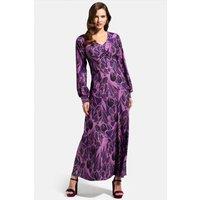 Hot Squash Women's Gemma Dress with Long Sleeves in Purple | Size: 8