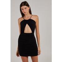 Pink Vanilla Women's Wrap over Strappy Dress in Black | Size: 8