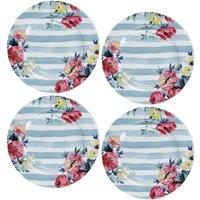 Mikasa Set of 4 Clovelly Porcelain 19cm Side Plates in Dark Blue