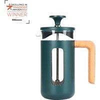 La Cafetiere Pisa Glass Cafetiere with Stainless Steel Frame in Green