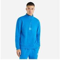 Umbro Men's Logo Quarter Zip Fleece Top in Bright Blue | Size: Medium