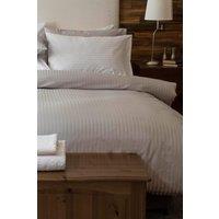 Belledorm Hotel Suite Satin Stripe 540 Thread Count Duvet Cover Set in Light Grey | Size: Super King
