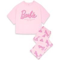 Barbie Women's Short Sleeve Long Leg Pyjama Set | Pink | Official Merch | Size: Large