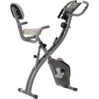HOMCOM 2-In-1 Upright Exercise Bike 8-Level Adjustable with Pulse Sensor in Grey